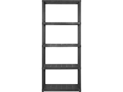 Prateleira* Unidade com 5 prateleiras 284x38x170 cm plástico PT137808 Preto