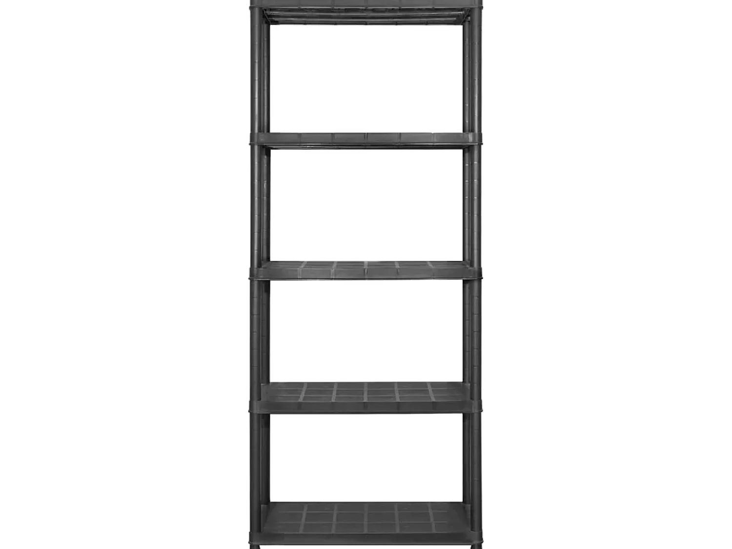 Prateleira* Unidade com 5 prateleiras 213x38x170 cm plástico PT711372 Preto
