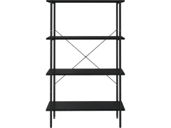 Prateleira* Unidade com 4 prateleiras 80x40x130 cm PT973887 Preto