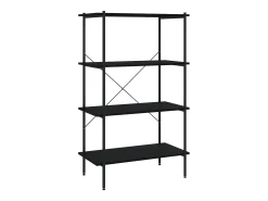 Prateleira* Unidade com 4 prateleiras 80x40x130 cm PT973887 Preto