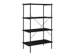 Prateleira* Unidade com 4 prateleiras 80x40x130 cm PT973887 Preto