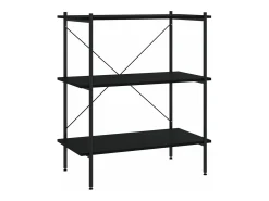Prateleira|vidaxl Unidade com 3 prateleiras 80x40x92 cm Preto