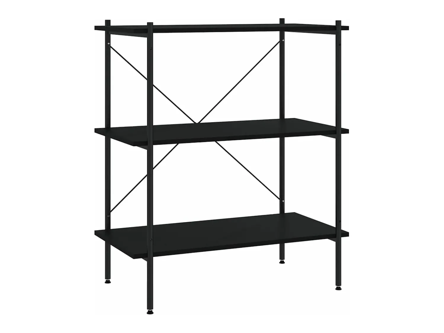 Prateleira|vidaxl Unidade com 3 prateleiras 80x40x92 cm Preto