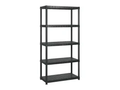 Best Unidade com 5 prateleiras 255x40x185 cm plástico PT110386 Preto