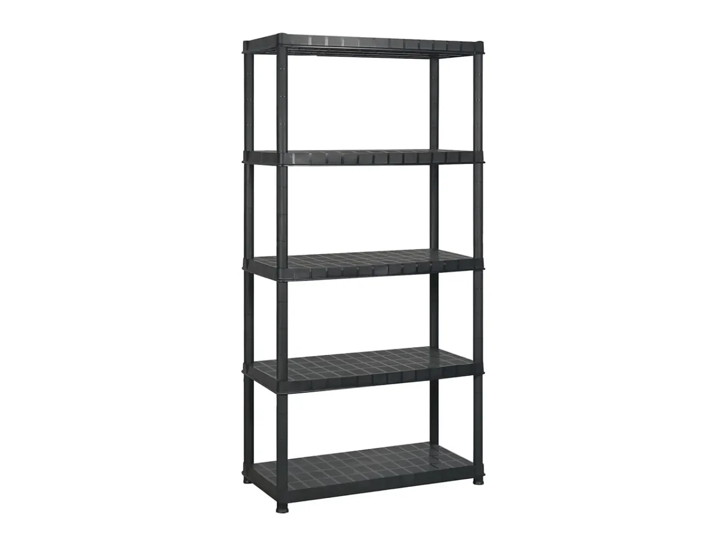 Best Unidade com 5 prateleiras 255x40x185 cm plástico PT110386 Preto