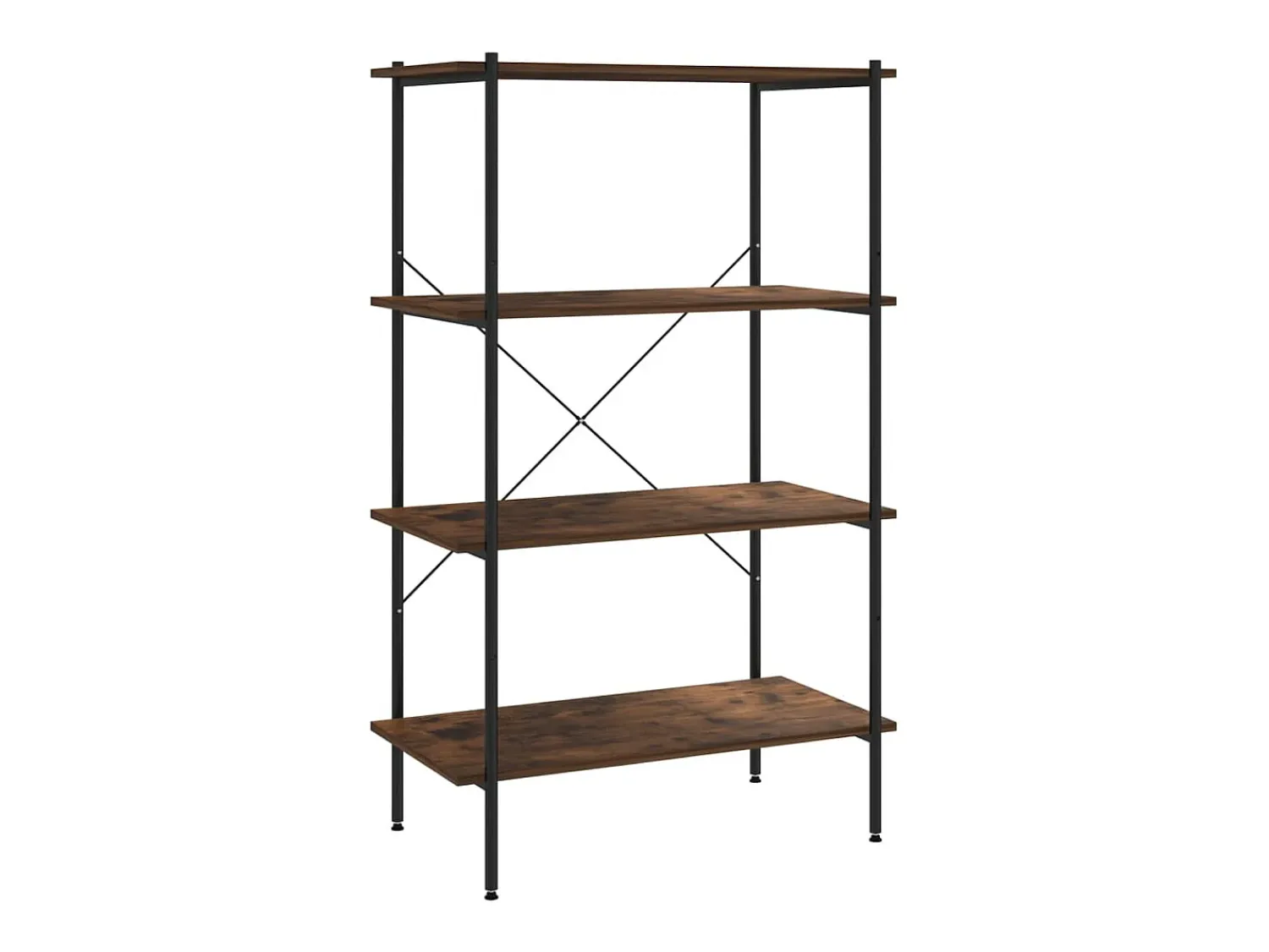 Prateleira| Unidade com 4 prateleiras 80x40x130 cm /natural PT955657 Preto