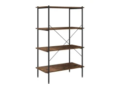 Prateleira| Unidade com 4 prateleiras 80x40x130 cm /natural PT955657 Preto