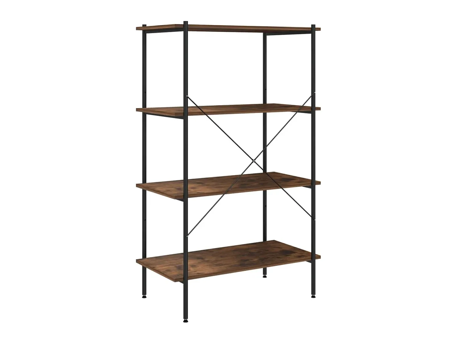 Prateleira| Unidade com 4 prateleiras 80x40x130 cm /natural PT955657 Preto