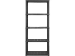 Prateleira| Unidade com 5 prateleiras 142x38x170 cm plástico PT697993 Preto