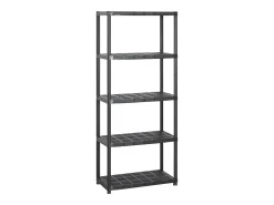 Prateleira| Unidade com 5 prateleiras 142x38x170 cm plástico PT697993 Preto