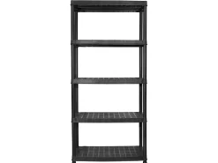 New Unidade com 5 prateleiras 91,5x45,7x185 cm plástico PT332744 Preto
