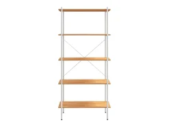 Clearance Unidade com 5 prateleiras 80x40x163 cm /cor de carvalho PT281191 Branco