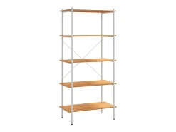 Clearance Unidade com 5 prateleiras 80x40x163 cm /cor de carvalho PT281191 Branco