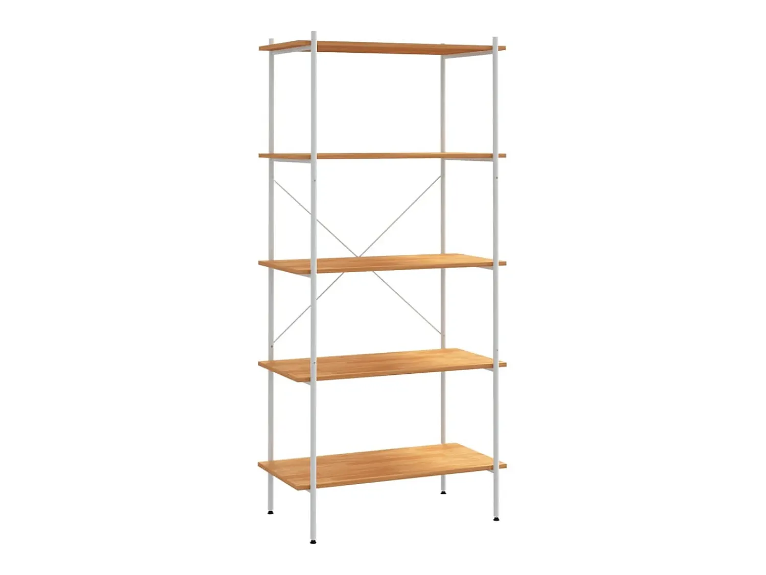 Clearance Unidade com 5 prateleiras 80x40x163 cm /cor de carvalho PT281191 Branco