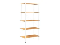 Clearance Unidade com 5 prateleiras 80x40x163 cm /cor de carvalho PT281191 Branco