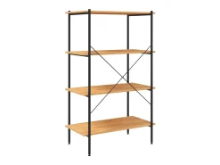 Sale Unidade com 4 prateleiras 80x40x130 cm /cor de carvalho PT842398 Preto