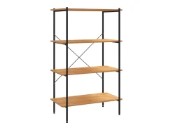 Sale Unidade com 4 prateleiras 80x40x130 cm /cor de carvalho PT842398 Preto