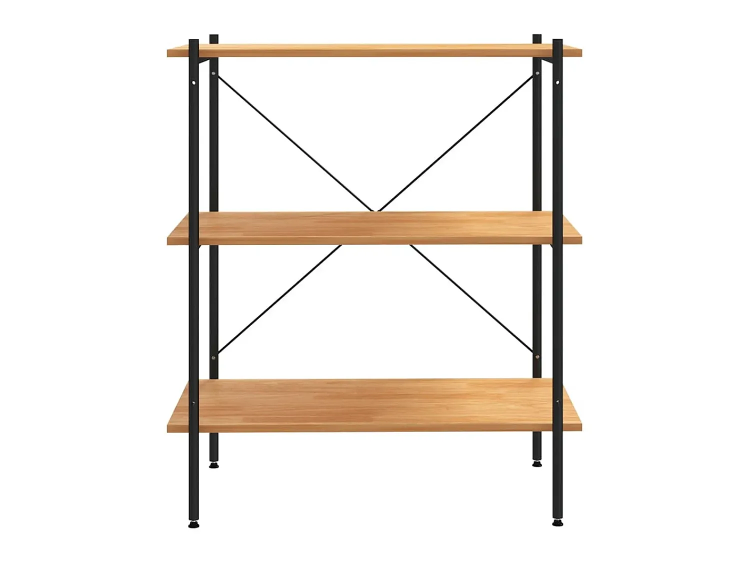 Prateleira| Unidade com 3 prateleiras 80x40x92 cm /cor de carvalho PT410080 Preto