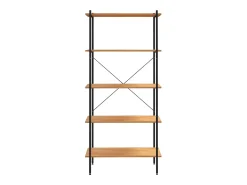 Prateleira* Unidade com 5 prateleiras 80x40x163 cm /cor de carvalho PT387787 Preto