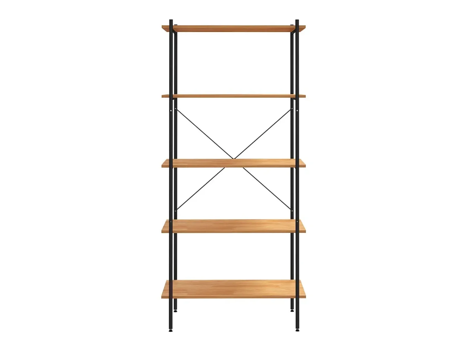 Prateleira* Unidade com 5 prateleiras 80x40x163 cm /cor de carvalho PT387787 Preto