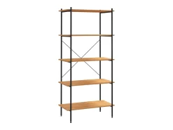Prateleira* Unidade com 5 prateleiras 80x40x163 cm /cor de carvalho PT387787 Preto