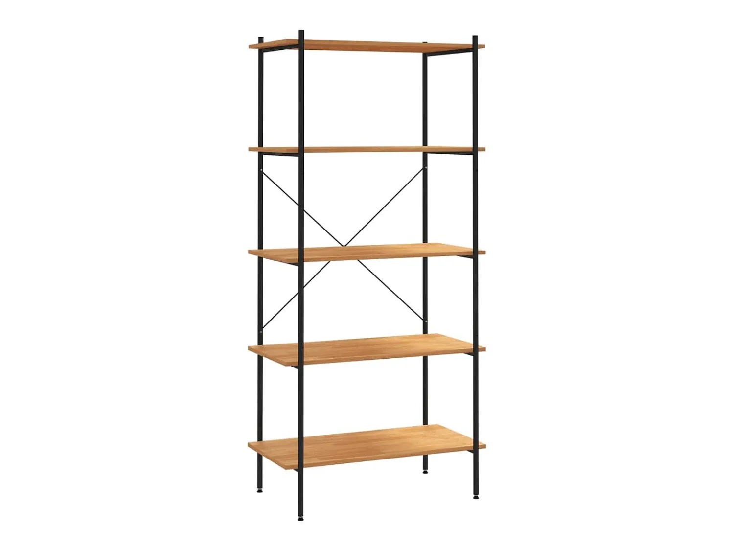 Prateleira* Unidade com 5 prateleiras 80x40x163 cm /cor de carvalho PT387787 Preto