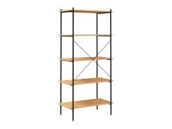Prateleira* Unidade com 5 prateleiras 80x40x163 cm /cor de carvalho PT387787 Preto