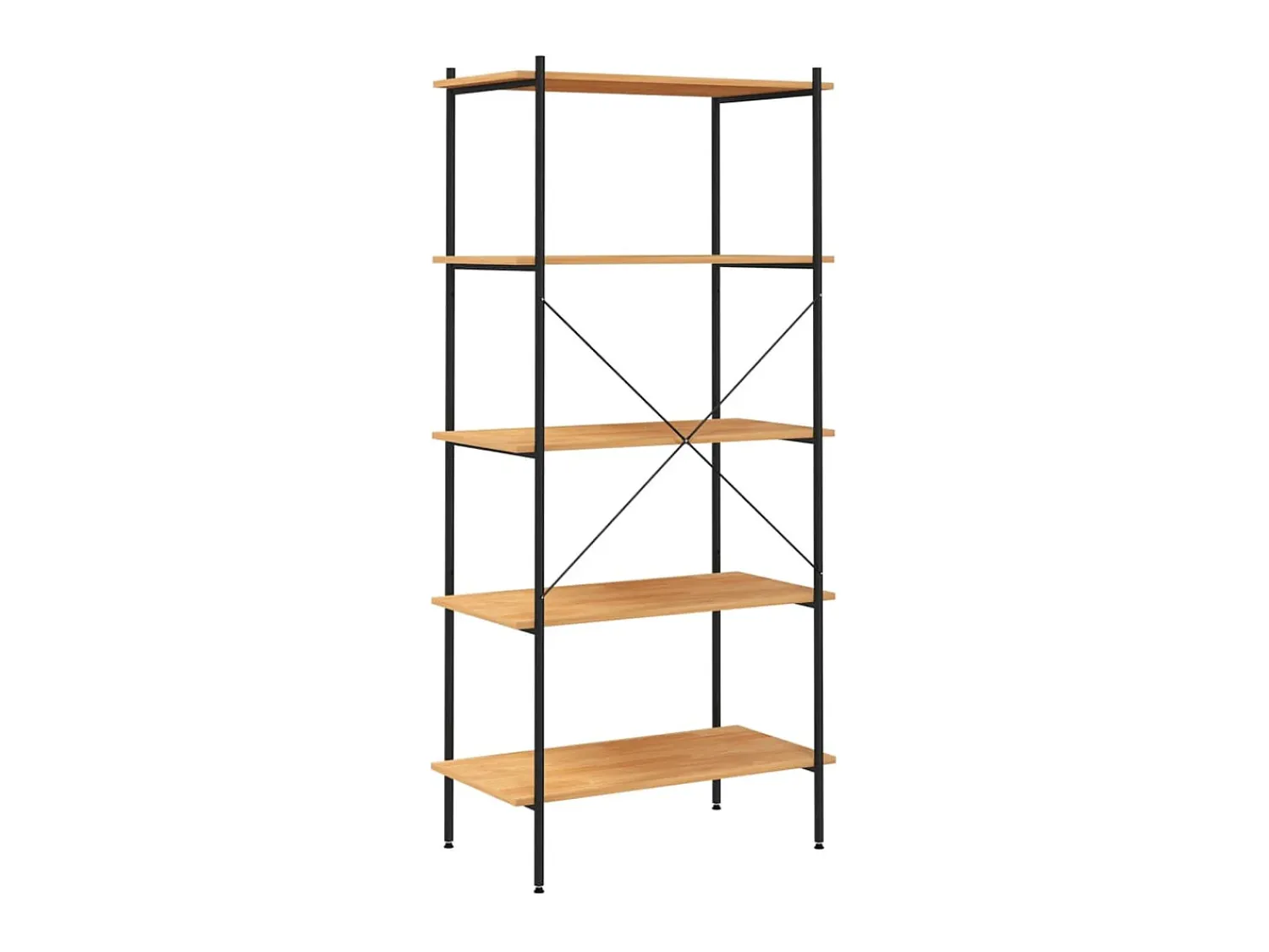 Prateleira* Unidade com 5 prateleiras 80x40x163 cm /cor de carvalho PT387787 Preto