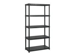 Online Unidade com 5 prateleiras 274,5x45,7x185 cm plástico PT542006 Preto