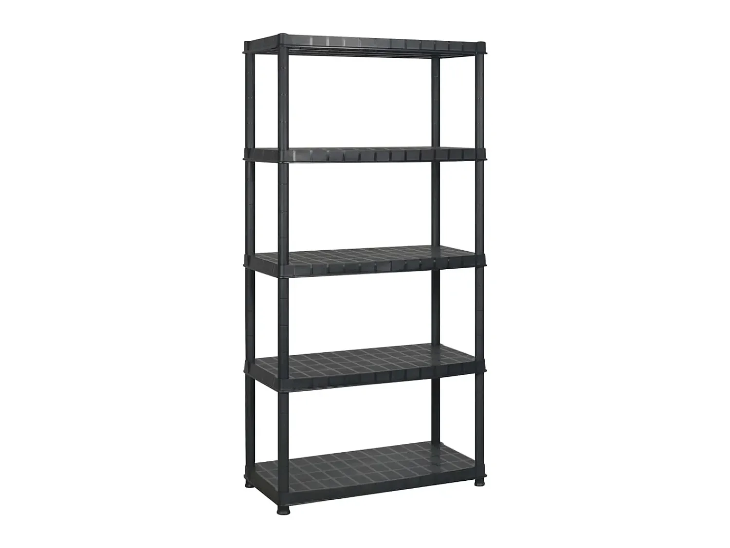Online Unidade com 5 prateleiras 274,5x45,7x185 cm plástico PT542006 Preto