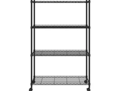 Unidade de 4 prateleiras com rodas 90x35x142 cm 200 Kg PT243563^ Prateleira