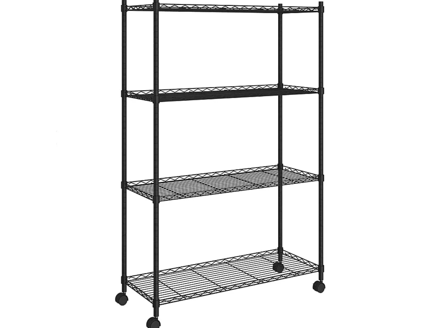 Unidade de 4 prateleiras com rodas 90x35x142 cm 200 Kg PT243563^ Prateleira