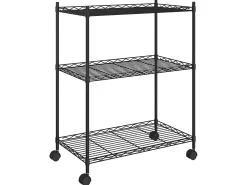 Unidade de 3 prateleiras com rodas 60x35x81 cm 150 Kg PT750274^ Prateleira