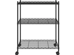 Unidade de 3 prateleiras com rodas 60x35x81 cm 150 Kg PT750274^ Prateleira