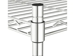 Unidade de 3 prateleiras com rodas 60x35x81 cm 150 Kg cromado PT160531^ Prateleira