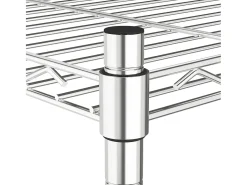 Unidade de 5 prateleiras 90x35x180 cm 250 kg cromado PT943629^ Prateleira