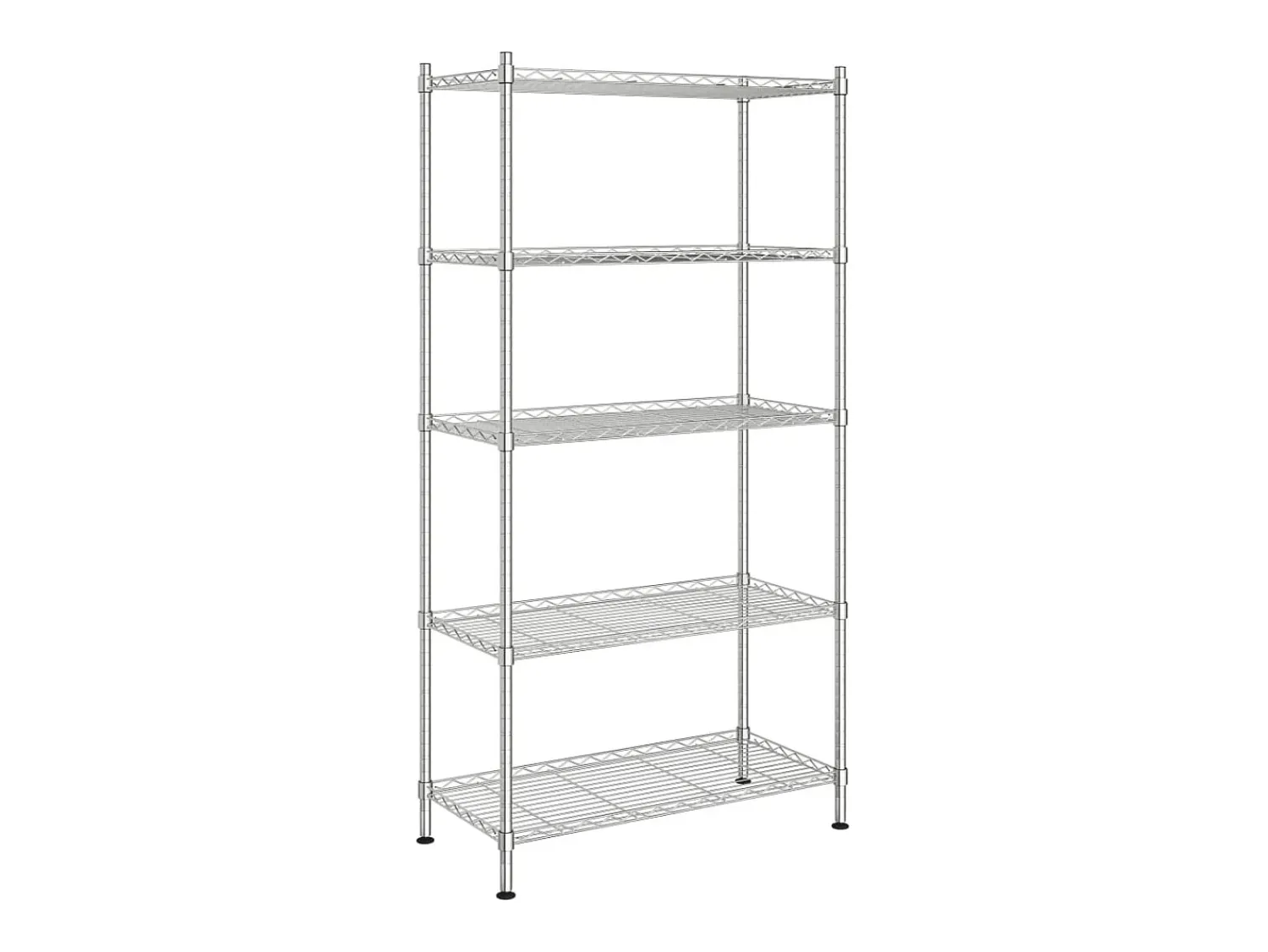 Unidade de 5 prateleiras 90x35x180 cm 250 kg cromado PT943629^ Prateleira