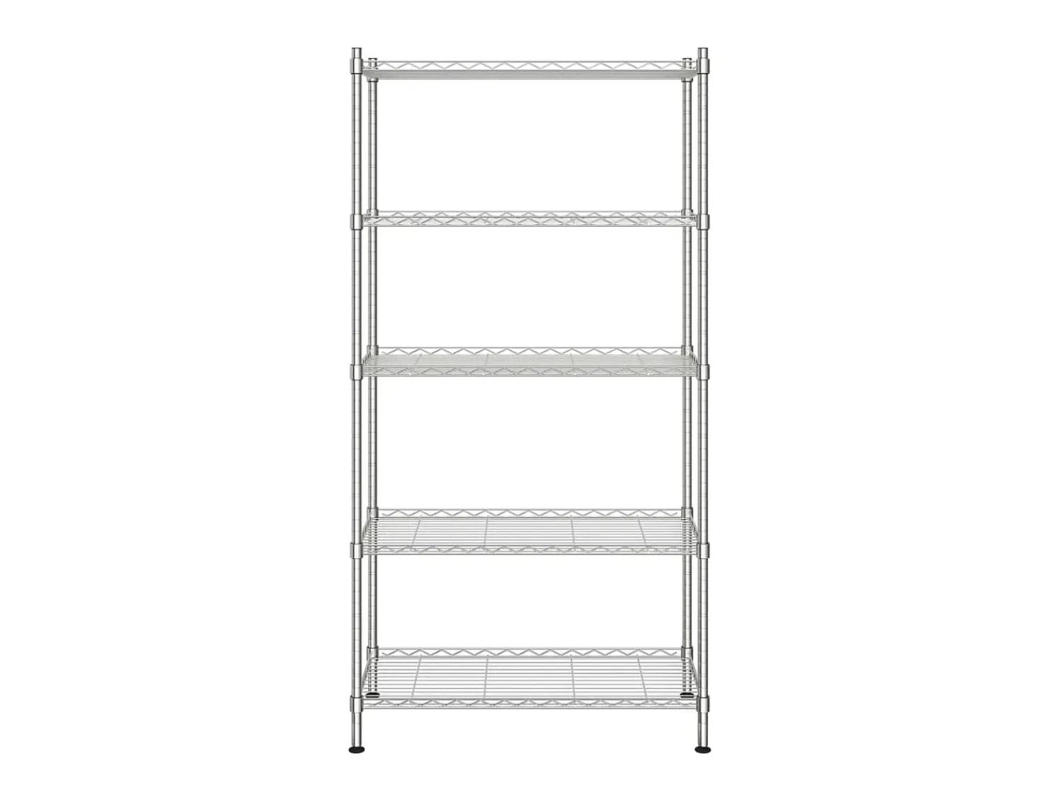 Unidade de 5 prateleiras 90x35x180 cm 250 kg cromado PT943629^ Prateleira