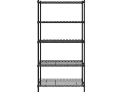 Prateleira| Unidade de 5 prateleiras 90x35x180 cm 250 kg PT903125 Preto