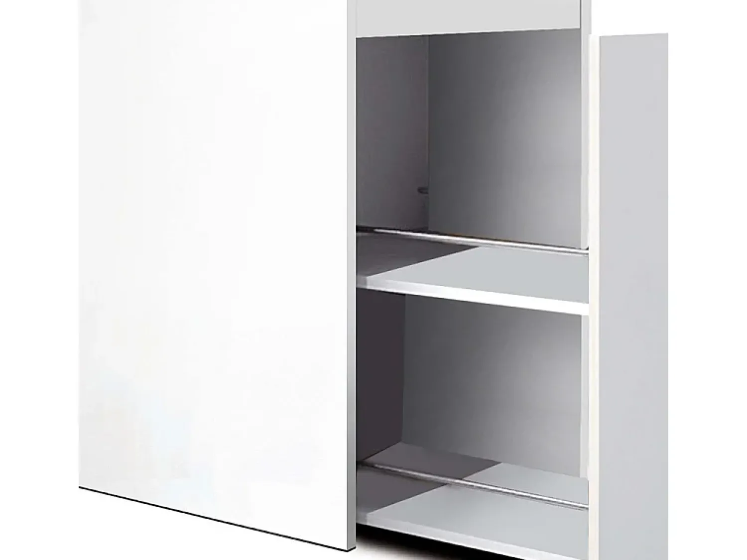 Móvel De Arrumação|Sapateira| Unidade de armazenamento de sapatos Aurora 74x100/115x42 cm Branco