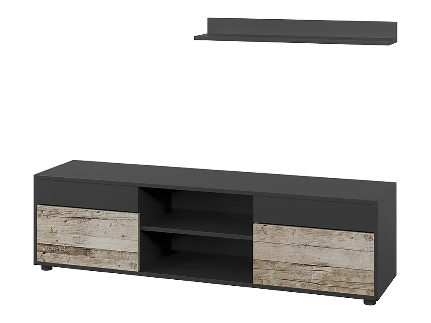Discount Vicco Unidade de parede carvalho /areia 139.8x35.4x38.9 berno Preto