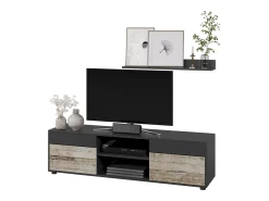Discount Vicco Unidade de parede carvalho /areia 139.8x35.4x38.9 berno Preto