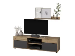 Vicco Unidade de parede carvalho goldkraft/antracite 139.8x35.4x38.9 berno^ Móvel De Tv