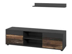 Móvel De Tv|Vicco Unidade de parede /estilo antigo 139.8x35.4x38.9 berno Preto