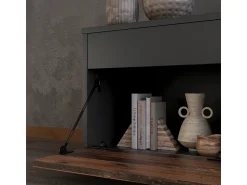 Móvel De Tv|Vicco Unidade de parede /estilo antigo 139.8x35.4x38.9 berno Preto