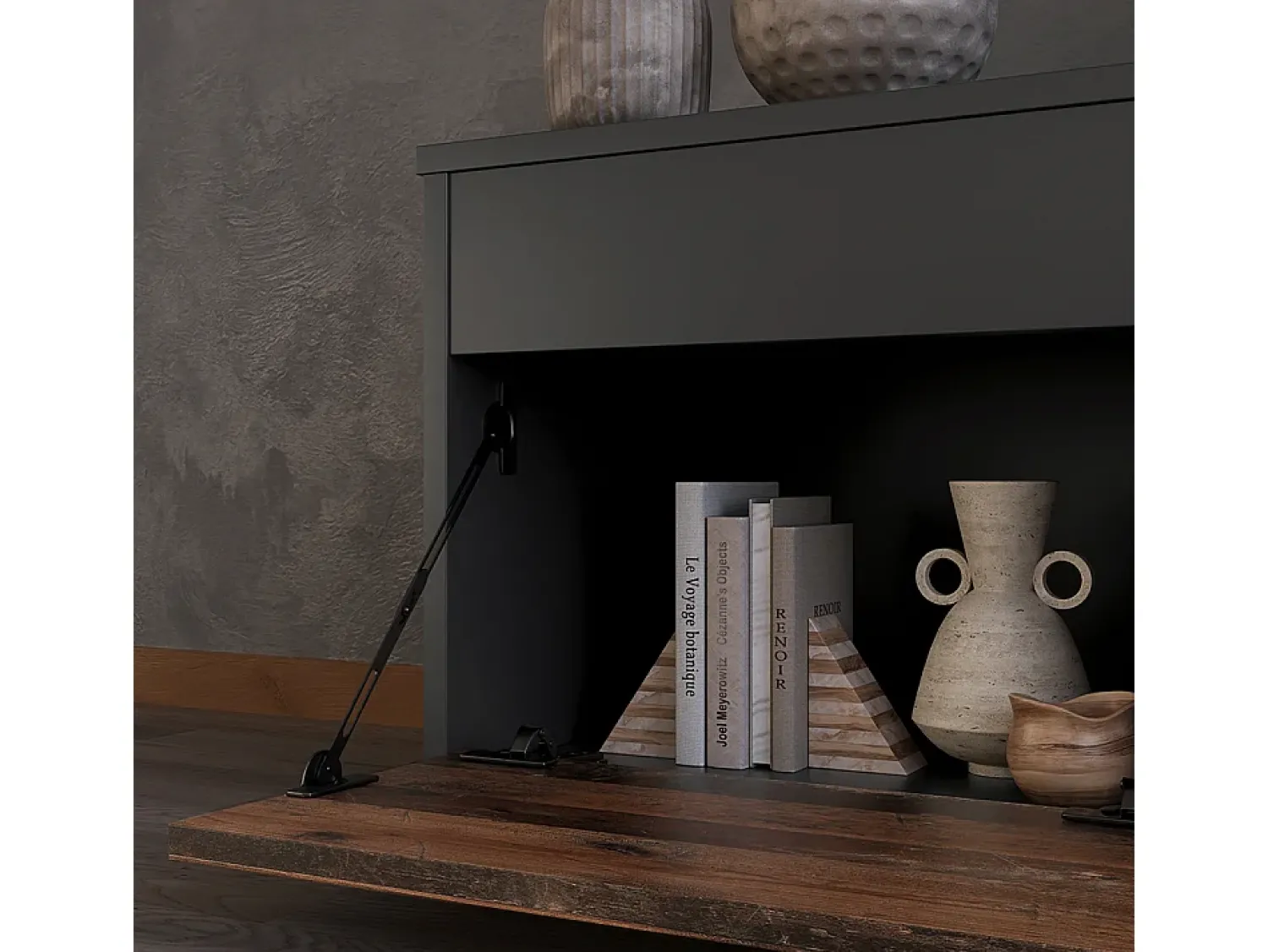Móvel De Tv|Vicco Unidade de parede /estilo antigo 139.8x35.4x38.9 berno Preto