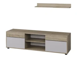 Vicco Unidade de parede sonoma/branco 139.8x35.4x38.9 berno^ Móvel De Tv