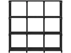 Prateleira* Unidade de prateleiras 9 cubos 103x30x107,5 cm tecido PT501019 Preto