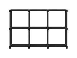 Discount Unidade de prateleiras 6 cubos 103x30x72,5 cm tecido PT879843 Preto