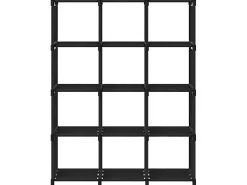 Prateleira* Unidade de prateleiras 12 cubos 103x30x141 cm tecido PT395269 Preto
